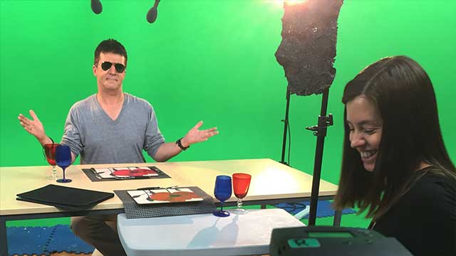 Simon Cowell look-a-like at the Green screen studios Manchester