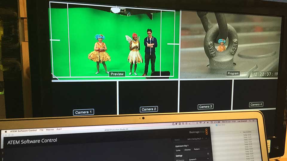 live keying in action