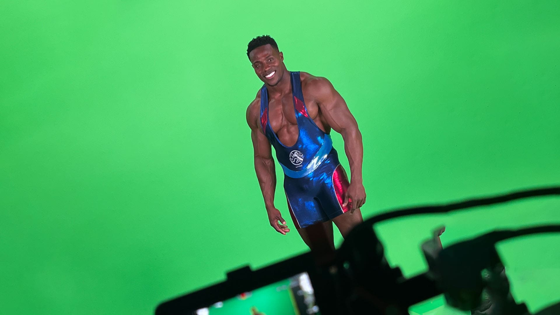 Nitro Gladiators behind the scenes filming of Gladiators opening titles image