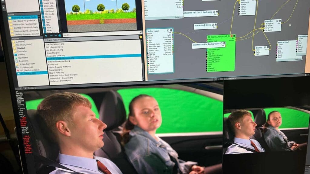 green screen video live keying