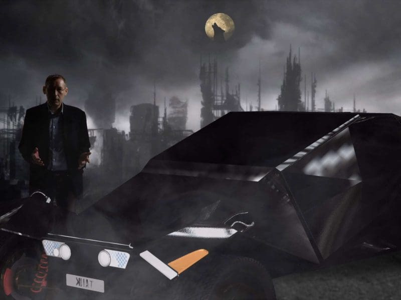 CGI car on the Manchester green screen