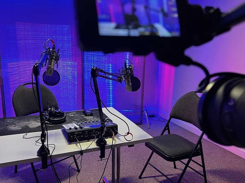 Podcast recording in Hush