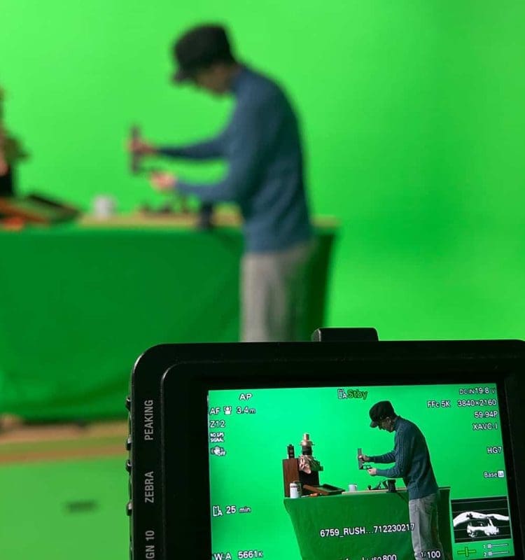 Virtual Production on Green screen