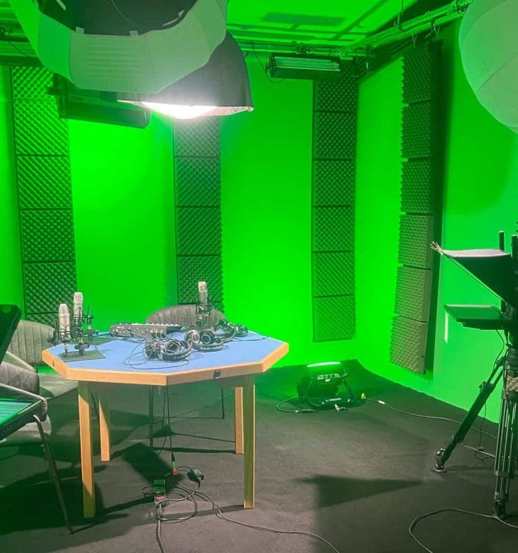 Professional video recording studio for Podcasts